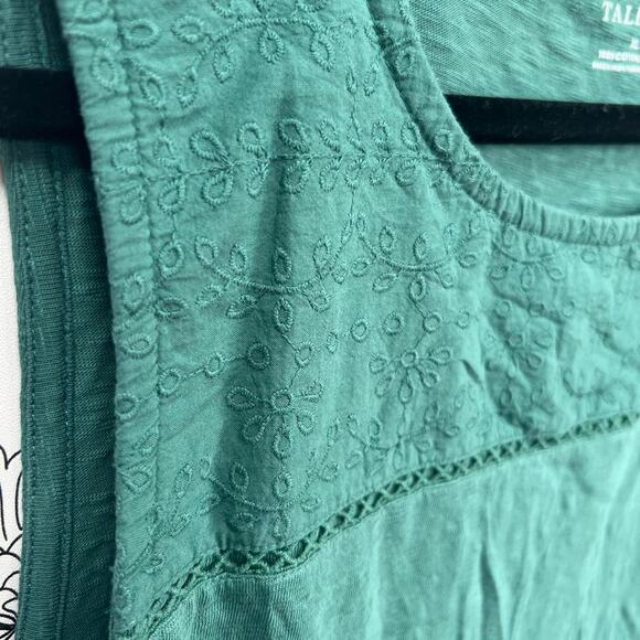 Talbots green 100 cotton tank top - Picture 4 of 5